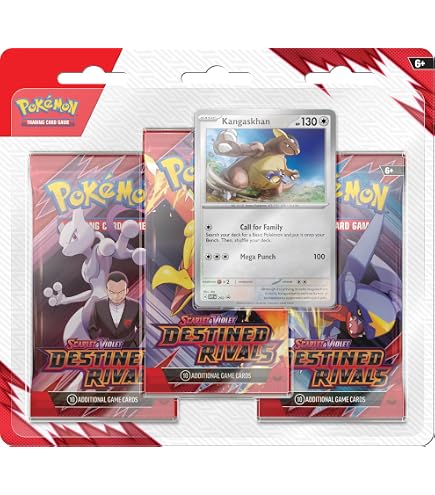 Pokémon TCG: Destined Rivals Art Set Bundle - 4 Sleeved Booster Packs + "Keep It Minty" Display Easel