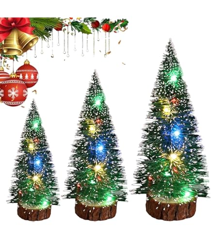 Amazon.co.jp: 卓上クリスマスツリー - LED ミニチュア クリスマス 