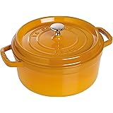 staub ストウブ 「 ココット ラウンド マスタード 22cm 」 両手 ホーロー 鍋 IH対応 【日本正規販売品】 La Cocotte Round 40510-646