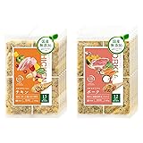[犬猫生活] 犬用手作りごはん フラットタイプ(100g×12袋) [国産 無添加 犬ご飯先生/獣医師共同開発 グレインフリー ]チキン・ポーク(2種)| 総合栄養食/犬/ご飯/冷凍/ドッグフード/ウェットフード/小分け