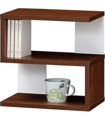 Amazon｜回転ラック(ブラウン) MUD-7181BR｜オープンシェルフ・ラック