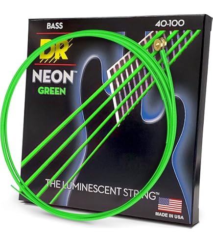 Amazon | DR ベース弦 NEON ニッケルメッキ オレンジ カラー
