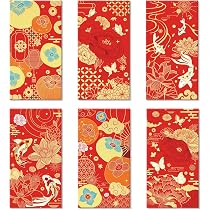 Whaline 48 Pack Chinese New Year Red Envelopes - 6 Designs With Gold Foil, Year Of The Snake 2025, 3.5x6.7 Inch - View #2