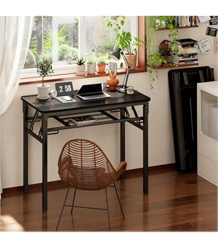 Amazon | FryLR 折りたたみデスク 大理石柄 組み立て不要 80*60*72CM