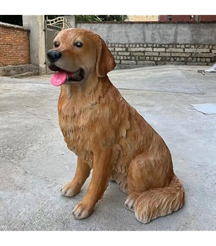 Amazon.co.jp: POCHY ガーデンドッグ像、リアルなロットワイラーの置物