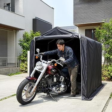 サイクルガレージ サイクルポート バイク 自転車テント 収納小屋 