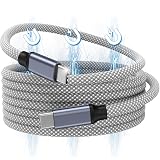 Magtame タイプc_ケーブル 磁石自動収納 240W/5A急速充電 type-cケ_ーブル QC4.0/PD3.1対応 usbc-usbcケ_ーブル 金属製コネクタ 二重ナイロン iPhone15/MacBook/iPad/Samsung/Xperia Galaxy/Xperia等対応（ブル-1.5M)