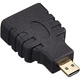 エレコム HDMI (メス) - micro HDMI (オス ) 変換アダプタ ブラック AD-HDAD3BK