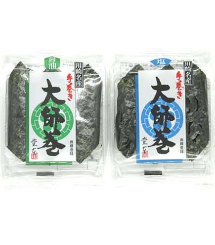 Amazon.co.jp: 大師巻 1袋 3本入り 6袋 醤油味3袋 塩味3袋 自宅用 堂本