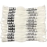 DMC アブローダー 刺繍糸 25番 長さ32ｍ 12束入 #BLANC ホワイト系 DMC10725B