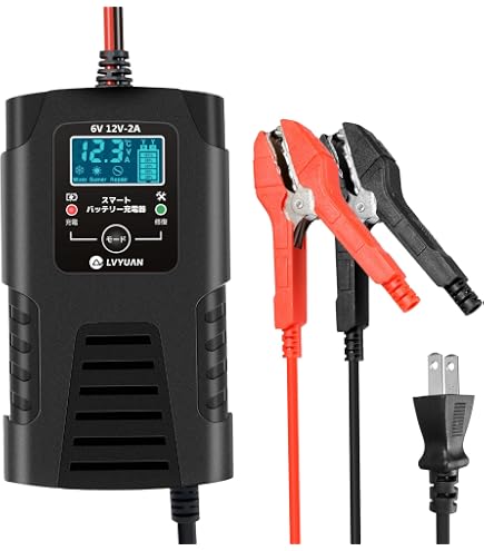 Amazon.co.jp: 12-24V バッテリー充電器 | 鉛蓄電池充電器 | スマート