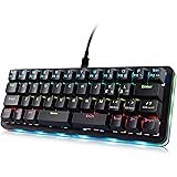 Koolertron 42キー メカニカルキーボード ゲーミング/タイピング適用 プログラムでき カスタマイズでき ポータブル RGBバックライト 赤軸 マクロ機能内蔵 ミニキーボード