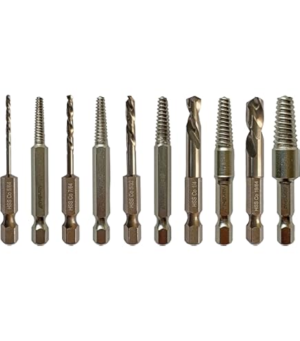 13-Piece M35 Cobalt Drill Bit Set for Hard Metal, Stainless Steel, 1/16