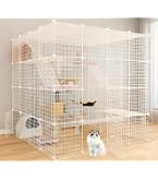 Amazon.co.jp: TUIYIDUO キャットハウス 大型 4 層ケージ 147×147