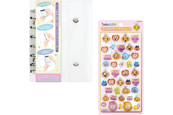 クリアシール帳&ボンボンドロップシール セット (たまごっち めめっち)