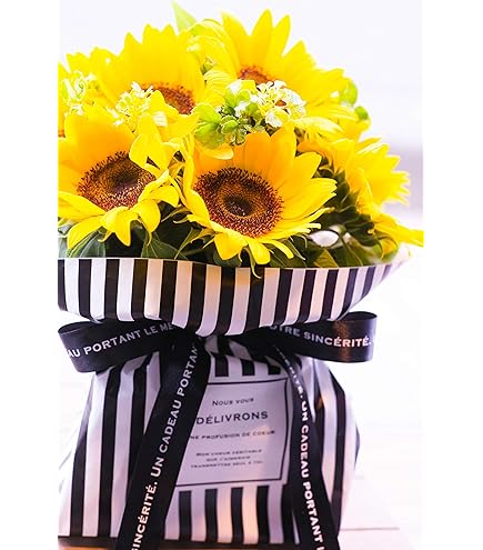 Amazon｜ひまわり10本の花束 母の日・お誕生日お祝 記念日などに