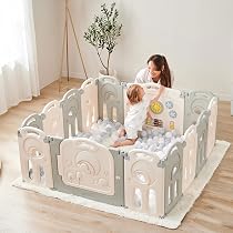 Amazon.co.jp: Fortella ベビーサークル 折りたたみ 14枚セット 国際 