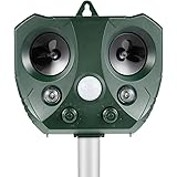 【最高人気 害獣対策器】猫よけ 鳥よけ 超音波 動物撃退器 5つ撃退モード 2400mAh 超長待機 ソーラー充電 USB充電 IP66防水 PIR赤外線センサー 10m感知距離 LED警告灯 カラスよけ ネズミよけ RoHS/PSE認証 Trevi