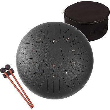 Amazon | LOMUTY スリットドラム 12インチ 11音 スチール タングドラム