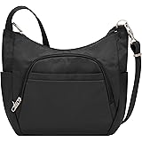 Travelon Anti-Theft Classic Crossbody Bucket Bag, Black (Black) - 42757 500-Black-One Size