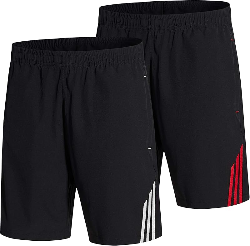 2枚組 メンズフォーシーズンズスポーツパンツランニングショーツ汗吸収性と速乾性フィットネスパンツ調整可能 短パン ショートパンツ メンズ スポーツ ウェア