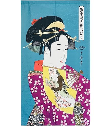 浮世絵のれん　150㎝×85㎝ のれん 暖簾 おしゃれ 和風 85×150cm 日本製 選べる 浮世絵