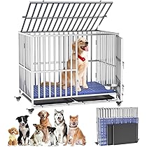Amazon.co.jp: Xverycan 大型犬 ケージ ステンレス鋼製 折りたたみ式
