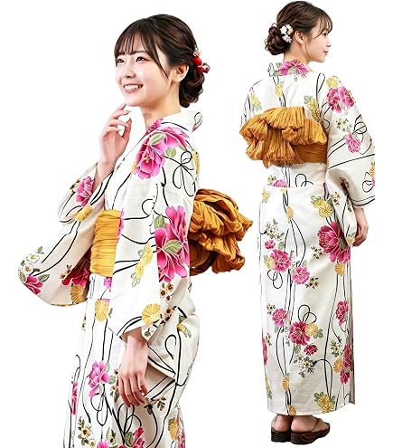 Amazon.co.jp: dita 浴衣 京の水墨画 浴衣5点セット ゆかた・帯・下駄
