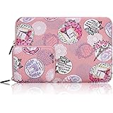 Arvok ノートパソコンケース 収納ポーチ付き 11-12 インチ ラップトップスリーブ PCケース スリーブケース インナーケース キャンバス生地 耐衝撃 耐水性 通勤 通学 かわいい ウルトラブック/ノートブック/タブレット/MacBook P