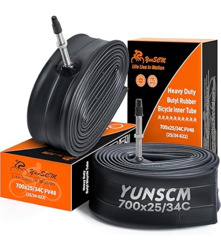 Amazon | YunSCM 2本,700 28c チューブ 肉厚,ロードバイク チューブ