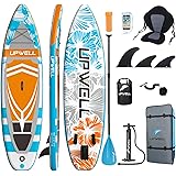 UPWELL 11'/10'6''Inflatable Stand Up Paddle Board with sup Accessories Including Backpack, Repairing Kits, Non-Slip Deck, Kay