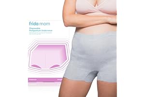 Frida Mom Disposable Postpartum Underwear (without pad) | Super Soft, Stretchy, Breathable, Wicking, Latex-free, Boyshort Cut | 8-count