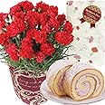 花のギフト社 母の日 花とスイーツ 花 鉢植え カーネーション 花鉢 プレゼント お菓子 スイーツ