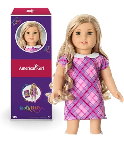 Amazon | American Girl Truly Me 18インチ 人形 #128 緑色の目、黒