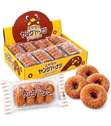 Amazon.co.jp: 宮田製菓 ミヤタのヤングドーナツ 20袋（1袋4個入り