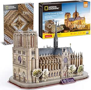 Amazon Cubicfun 3dパズル 大人用 子供用 ノートルダム ド パリ フランス建築モデルキット 男の子 女の子 大人向けギフト 128ピース 立体パズル おもちゃ