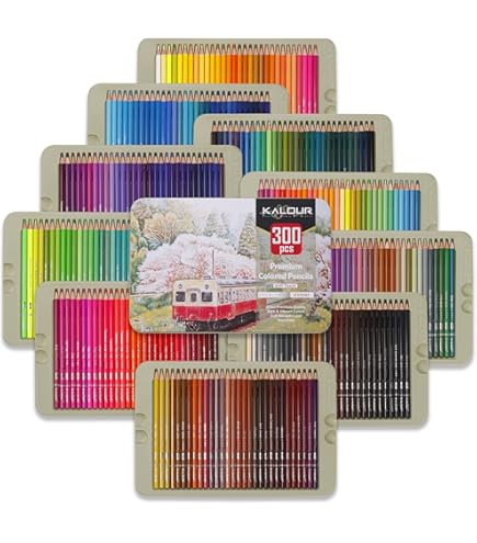 Amazon | KALOUR プロ色鉛筆 520色セット アーティスト ソフトコア