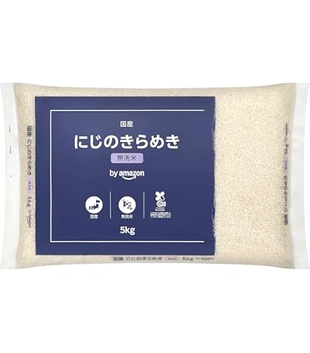 Amazon.co.jp: by Amazon 秋田県産 あきたこまち 無洗米 5kg 令和7年産