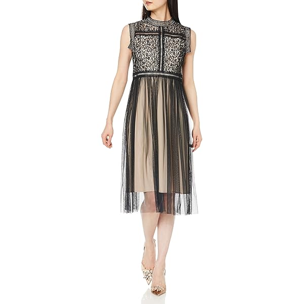 Luxe brille パーティードレス ワンピース 総レース 大きいサイズ リュクス ブリエ（Luxe brille） スカラップ使い総レースワンピース