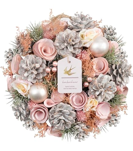 Amazon｜Lulu's ルルズ ラベンダー色のナチュラルなハーフムーンリース