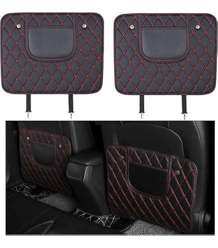 Zipelo 2 X Car Kick Mats, PVC Back Seat Protector With Storage Bag - View #8