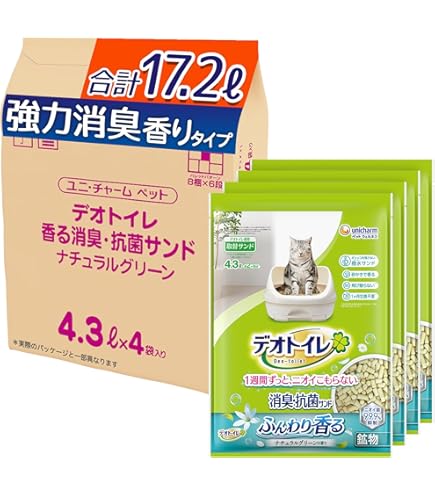 Amazon | 【ケース販売】デオトイレ 複数ねこ用ふんわり香る消臭・抗菌