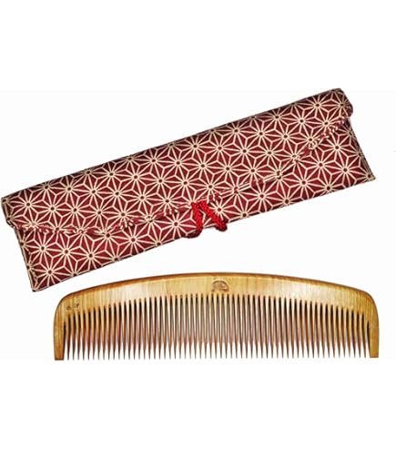 Amazon | つげ櫛 解櫛4寸 国産さつまつげ ケース付 (黒) | 辻忠商店