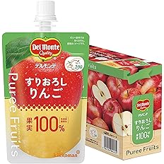 【70% 折扣】【490 日元（订制价 466 日元）】Del Monte 果泥，100% 苹果泥，110g 袋 x 6