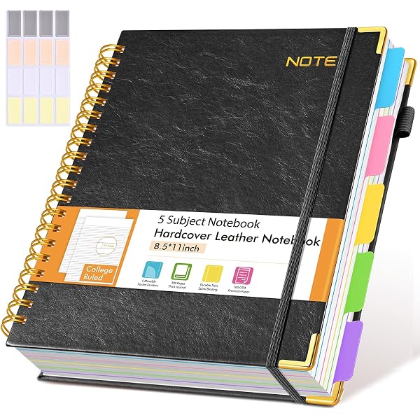 5 Subject Notebook Teen Melanin: Black Super Hero Notebook, 8x10 ...