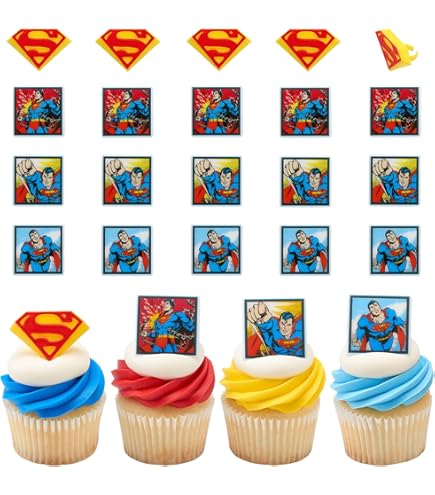 ROULETTE Justice League Superman Cake Topper Per Torta E Gioco Bambini - 5