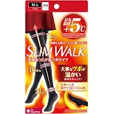 スリムウォーク 美脚あったか温ツボタイツ ML ブラック 着圧タイツ