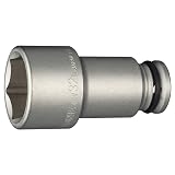 トネ(TONE) インパクト用ロングソケット 4NV-32L 差込角12.7mm(1/2") 二面幅32mm