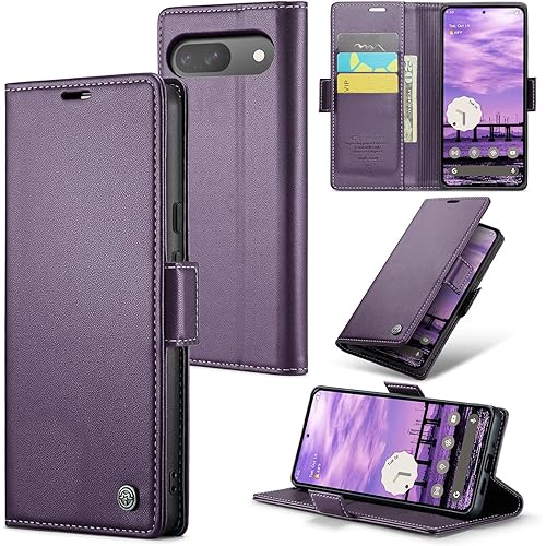ELEPIK for Google Pixel 9/9 Pro Case with Card Holder, Kickstand [3 Card Holder + 1 Cash Slot] [for Women & Men] [Durable PU 