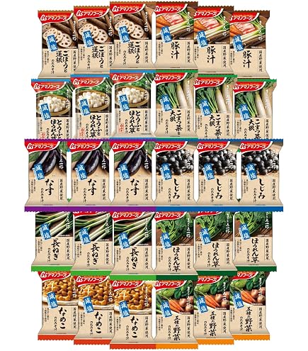 Amazon | アマノフーズ フリーズドライ 味噌汁 15種60食 詰め合わせ